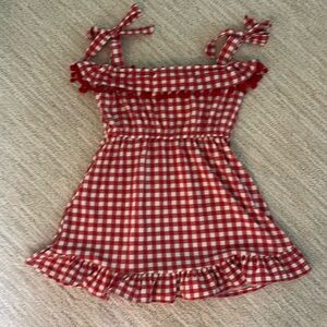Rare Editions Gingham Red Dress Size 6